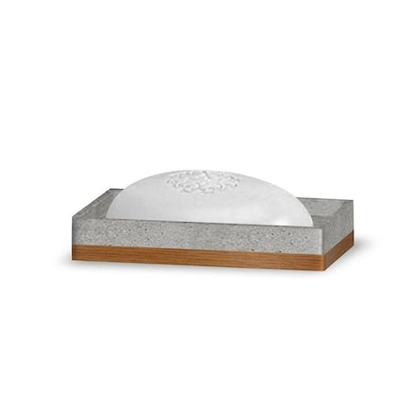 NuSteel CON3H Concrete Stone & Wooden Finish Soap Dish